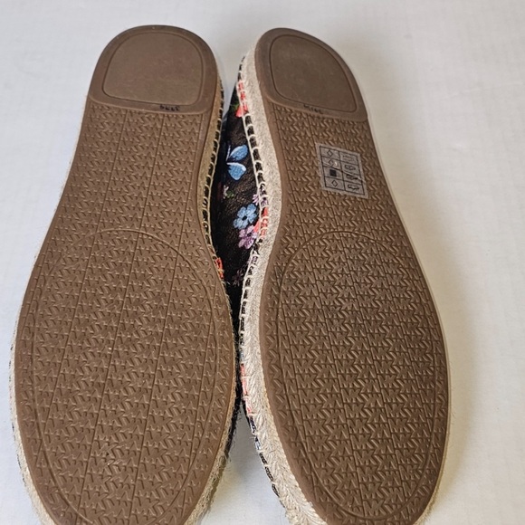 Michael Kors Kendrick Slip On Brown Floral Espadrilles - Picture 2 of 4
